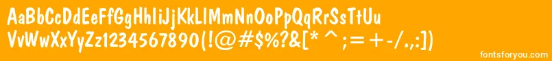 Doncasualswplain Font – White Fonts on Orange Background