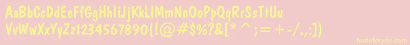 Doncasualswplain Font – Yellow Fonts on Pink Background