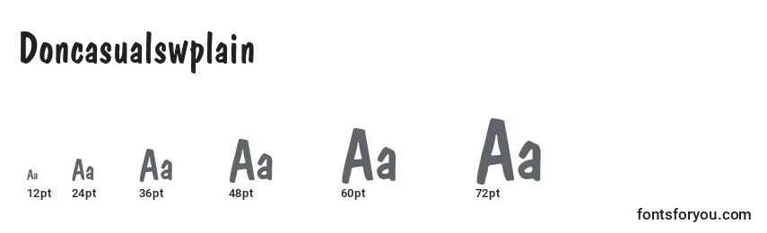 Doncasualswplain Font Sizes