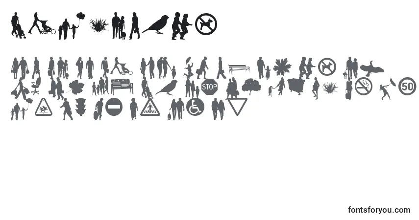 Schriftart NdUrbanIi – Alphabet, Zahlen, spezielle Symbole
