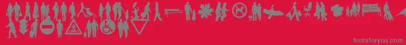NdUrbanIi Font – Gray Fonts on Red Background