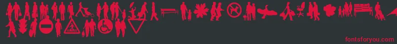 NdUrbanIi Font – Red Fonts on Black Background