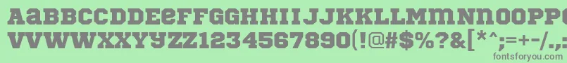 SportsWorldRegular Font – Gray Fonts on Green Background