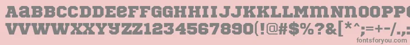 SportsWorldRegular Font – Gray Fonts on Pink Background