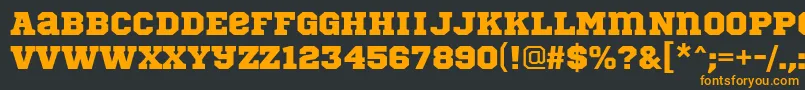 Шрифт SportsWorldRegular – оранжевые шрифты на чёрном фоне
