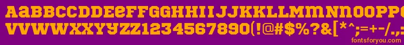 SportsWorldRegular Font – Orange Fonts on Purple Background