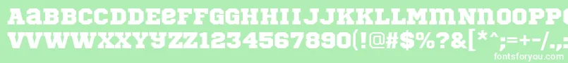 SportsWorldRegular Font – White Fonts on Green Background