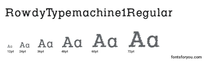Размеры шрифта RowdyTypemachine1Regular