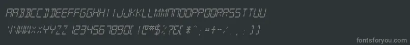 SfdigitalreadoutMediumobli Font – Gray Fonts on Black Background