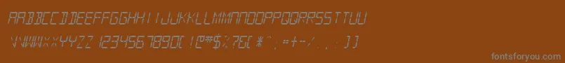 Police SfdigitalreadoutMediumobli – polices grises sur fond brun