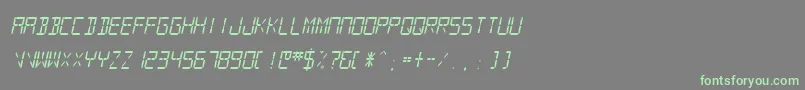 SfdigitalreadoutMediumobli-fontti – vihreät fontit harmaalla taustalla