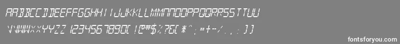 SfdigitalreadoutMediumobli Font – White Fonts on Gray Background