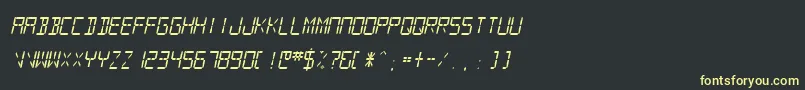 More about SfdigitalreadoutMediumobli Font SfdigitalreadoutMediumobli Font – Yellow Fonts on Black Background