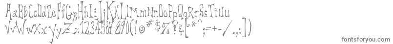 フォントDreadsw – 白い背景に灰色の文字