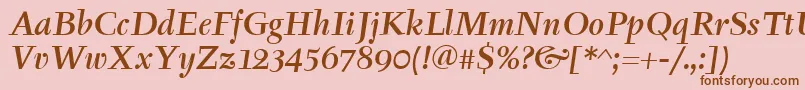 More about TyfaItcMediumItalic Font TyfaItcMediumItalic Font – Brown Fonts on Pink Background