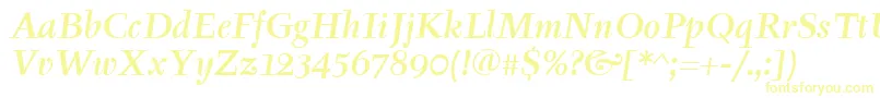 Police TyfaItcMediumItalic – polices jaunes
