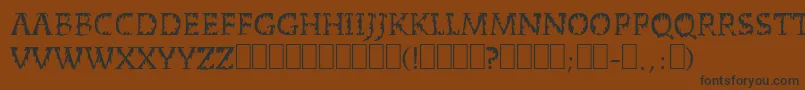 DeadWorld Font – Black Fonts on Brown Background