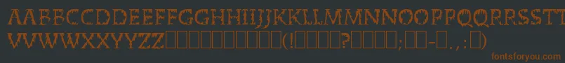 DeadWorld Font – Brown Fonts on Black Background