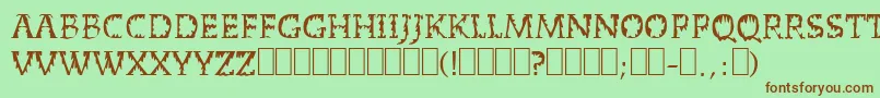 DeadWorld Font – Brown Fonts on Green Background
