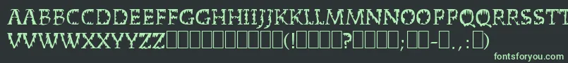 フォントDeadWorld – 黒い背景に緑の文字