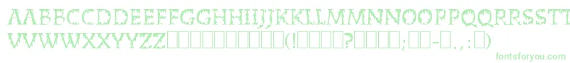 DeadWorld Font – Green Fonts on White Background