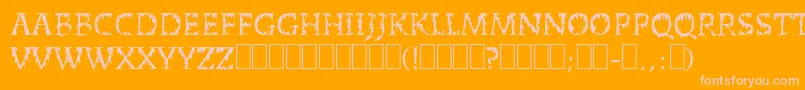DeadWorld Font – Pink Fonts on Orange Background