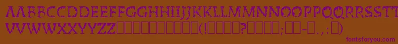 DeadWorld Font – Purple Fonts on Brown Background