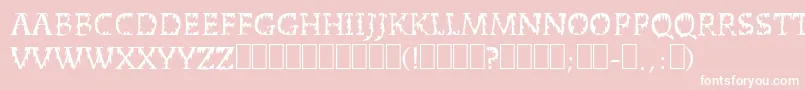 DeadWorld Font – White Fonts on Pink Background