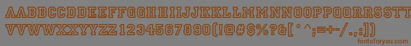 AllstarRegular Font – Brown Fonts on Gray Background