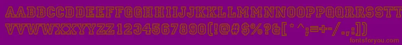 AllstarRegular Font – Brown Fonts on Purple Background