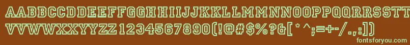 AllstarRegular Font – Green Fonts on Brown Background