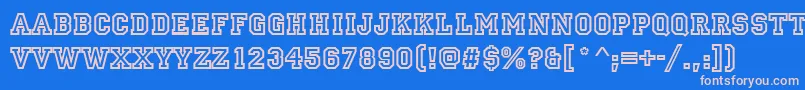 AllstarRegular Font – Pink Fonts on Blue Background