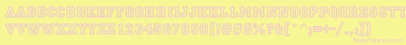 AllstarRegular Font – Pink Fonts on Yellow Background