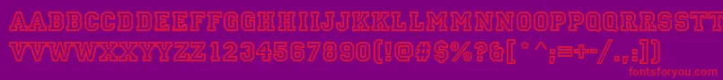 AllstarRegular Font – Red Fonts on Purple Background