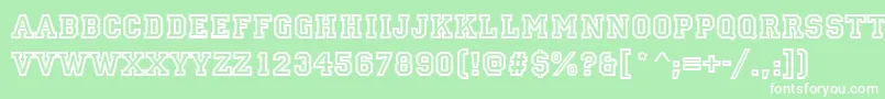 AllstarRegular Font – White Fonts on Green Background