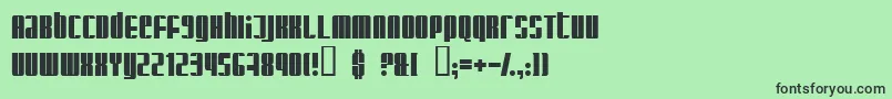 Glaring Font – Black Fonts on Green Background