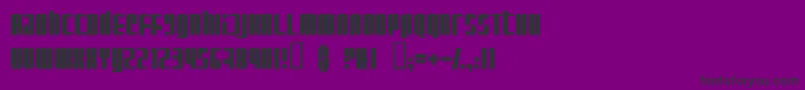 Glaring-fontti – mustat fontit violetilla taustalla