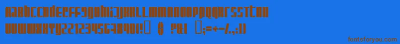 Glaring Font – Brown Fonts on Blue Background