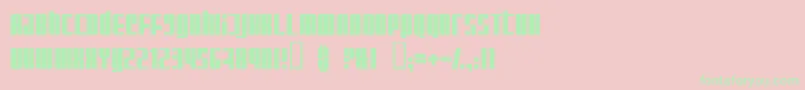 Glaring Font – Green Fonts on Pink Background