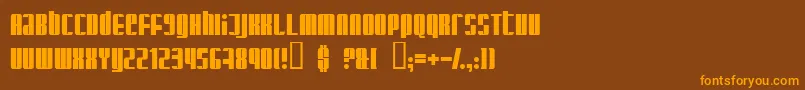 Glaring Font – Orange Fonts on Brown Background