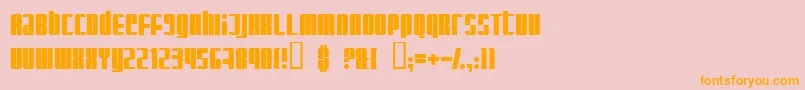 Glaring Font – Orange Fonts on Pink Background