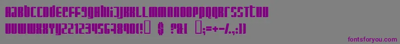 Glaring Font – Purple Fonts on Gray Background
