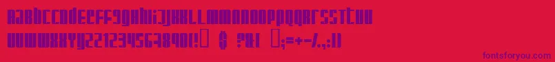Шрифт Glaring – фиолетовые шрифты на красном фоне