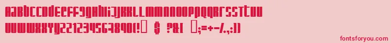 Glaring Font – Red Fonts on Pink Background