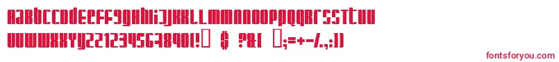 Glaring Font – Red Fonts on White Background