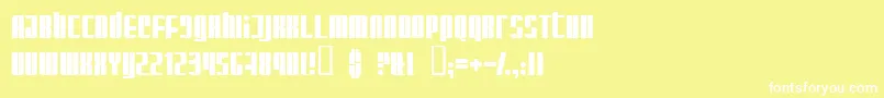 Fonte Glaring – fontes brancas em um fundo amarelo