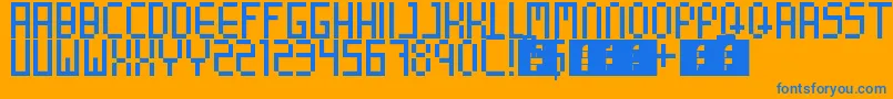 8BitParty Font – Blue Fonts on Orange Background