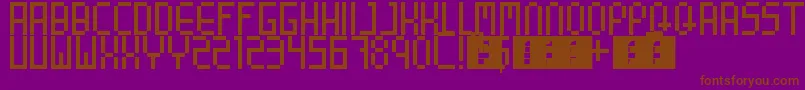 8BitParty Font – Brown Fonts on Purple Background