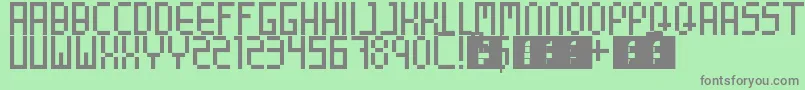 8BitParty Font – Gray Fonts on Green Background