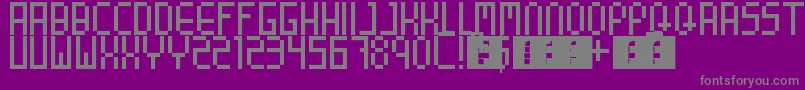 fuente 8BitParty – Fuentes Grises Sobre Fondo Morado